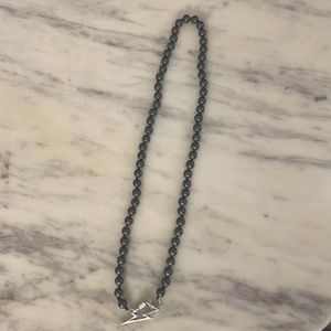 Hematite strand necklace